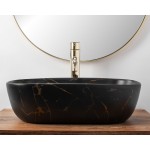 Накладной умывальник Rea Belinda Black Marble Matt